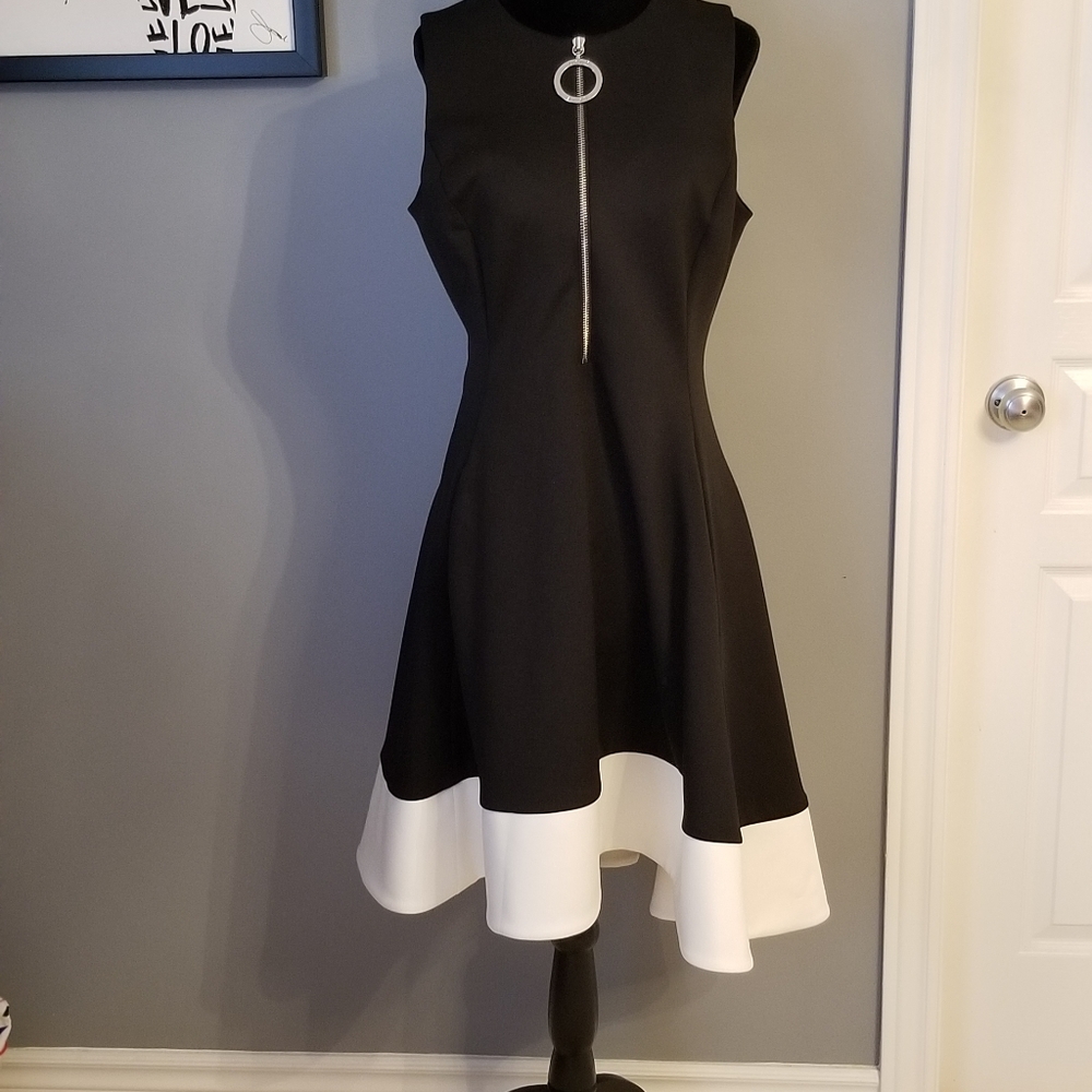 DKNY fit and flare dress